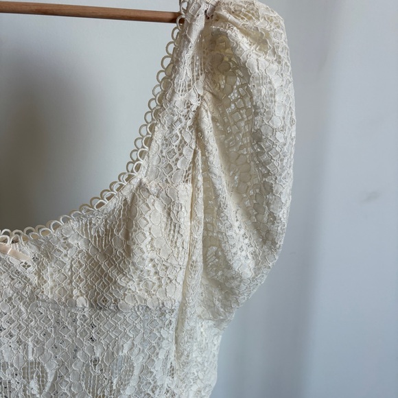 $289 NWT For Love & Lemons Doily Lace Mini Dress in Cream Sz Small S - Picture 9 of 16